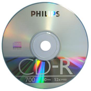 飛利浦（PHILIPS）CD-R光盤/刻錄盤 52速700M 桶裝10片-0418商城