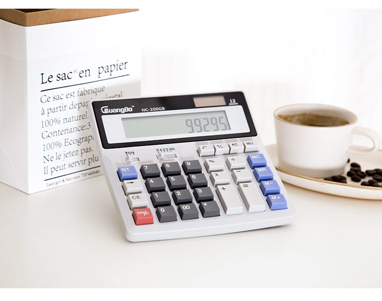 廣博（GuangBo）NC-200GB太陽能大屏幕桌上型計算器/計算機 -0418商城