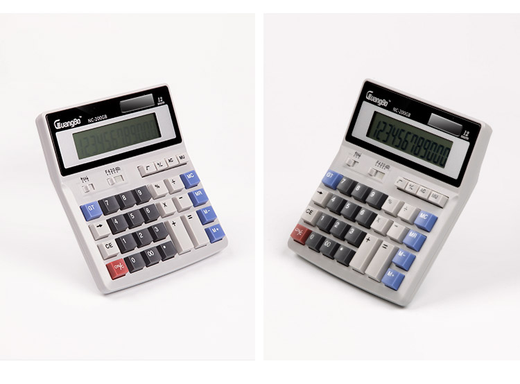 廣博（GuangBo）NC-200GB太陽能大屏幕桌上型計算器/計算機 -0418商城