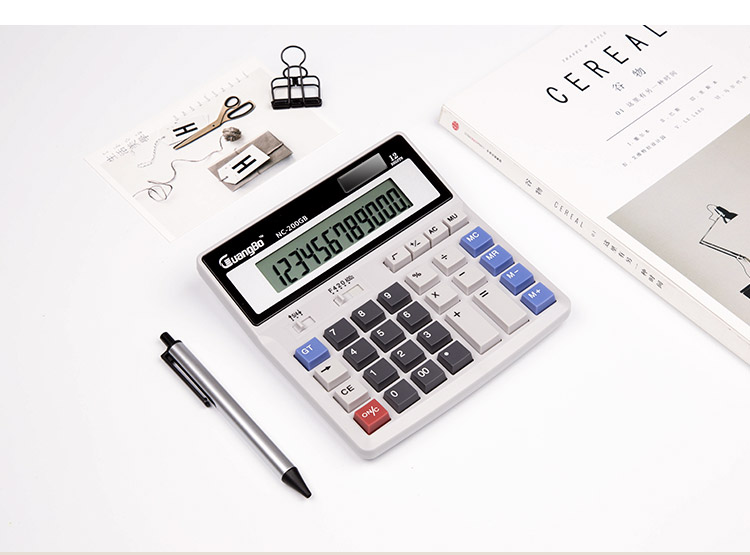 廣博（GuangBo）NC-200GB太陽能大屏幕桌上型計算器/計算機 -0418商城